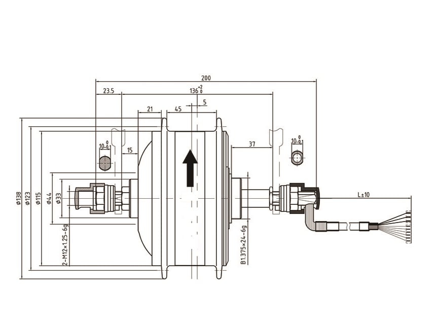 Moteur de moyeu arrière