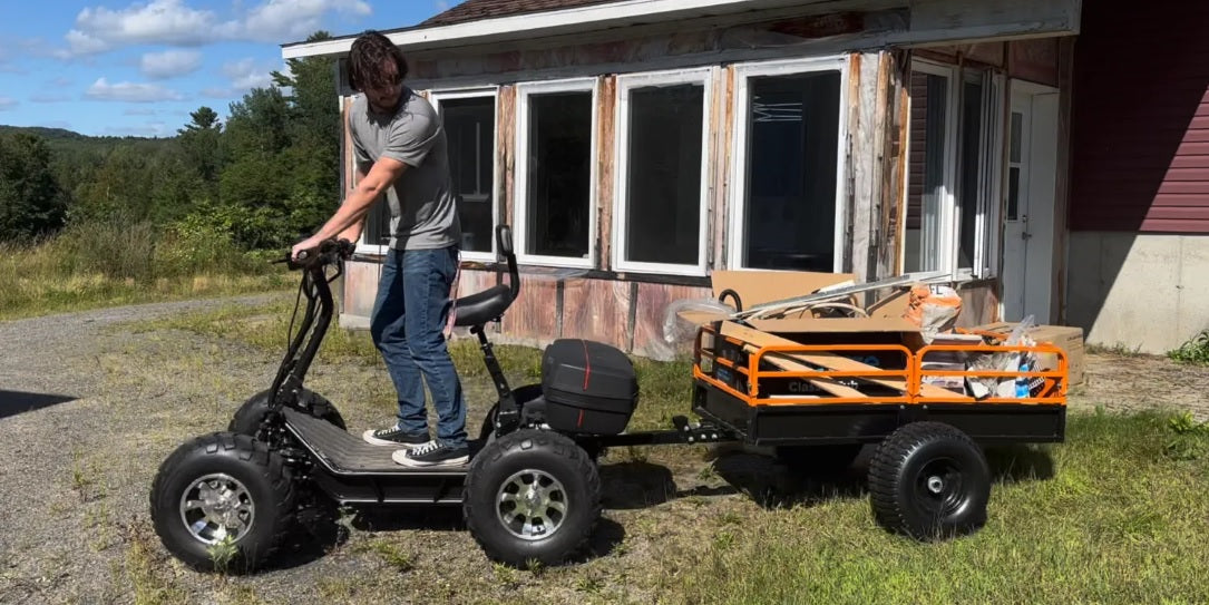 This interesting-looking electric ATV can actually get some work done