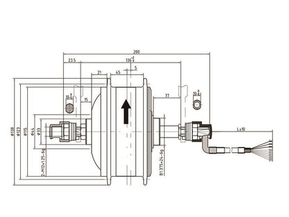 Moteur de moyeu arrière